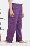 Zivame True Curv Petal Dreams Knit Cotton Pyjama - Medivel Blue — thumbnail 3